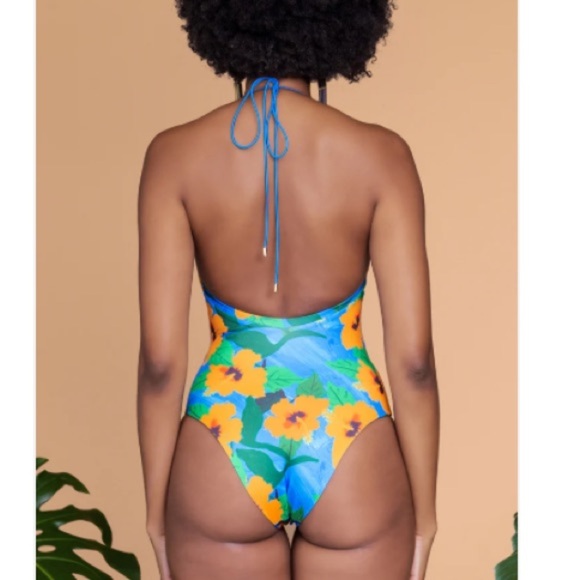 NWOT OCHIE Diana floral multicolored one piece swimsuit 14086 - Picture 2 of 7